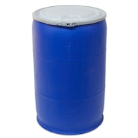 a blue barrel on a white background